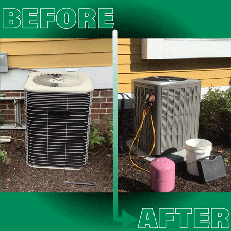 AC Unit Before And After