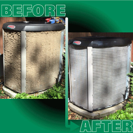 AC Cleaning Before And After