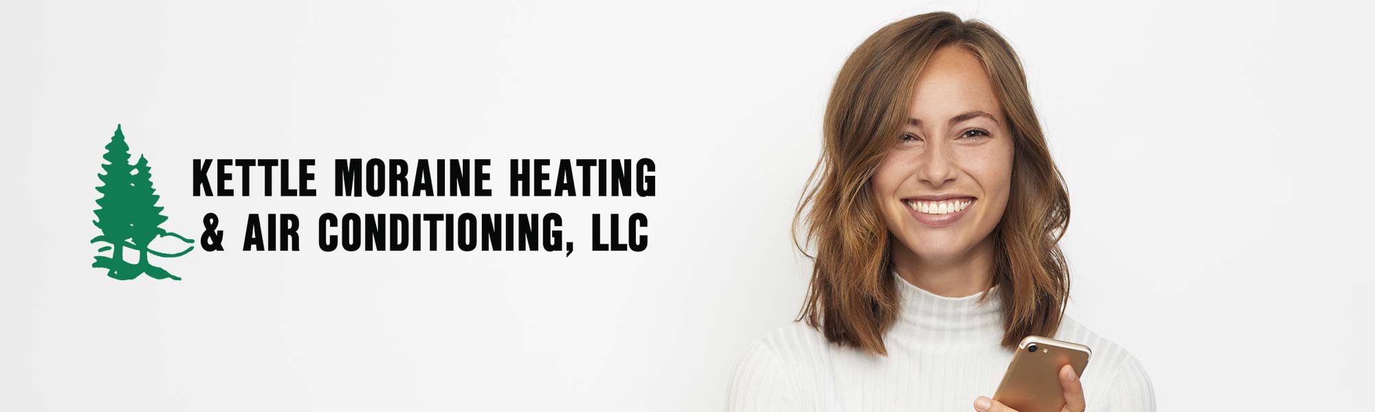 Woman on phone - Contact Us - Kettle Moraine Heating & Air Conditioning