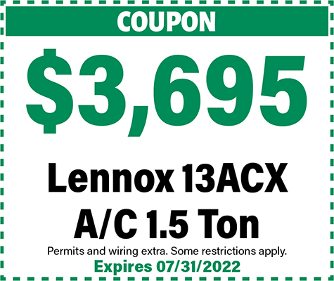 Lennox 13acx $3695 Coupon