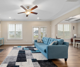 Living Room With Ceiling Fan