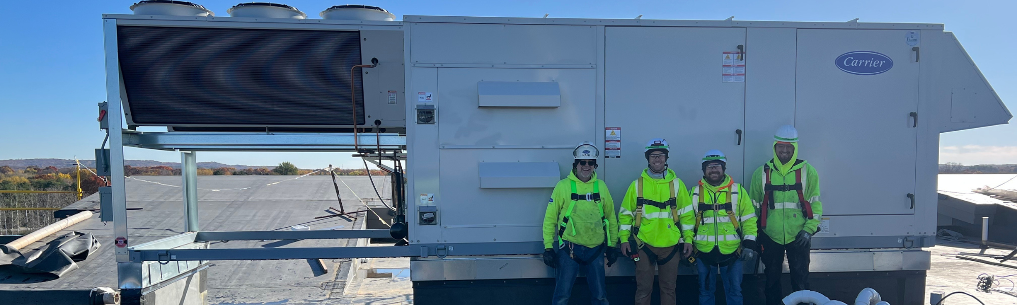 Kettle Moraine Heating Techs On Rooftop