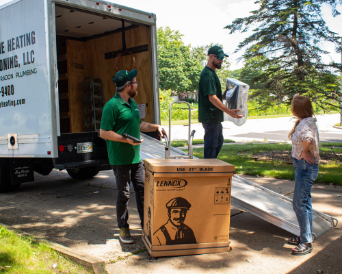 Kettle Moraine Heating & Ac Techs With Homeowner