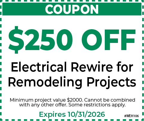 $250 Off Electrical Rewire Remodeling Projects 21026